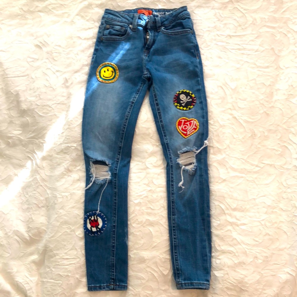 Butter soft stretch jeans 👖 with patches